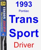Driver Wiper Blade for 1993 Pontiac Trans Sport - Vision Saver