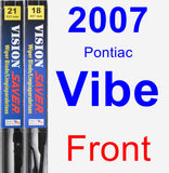 Front Wiper Blade Pack for 2007 Pontiac Vibe - Vision Saver