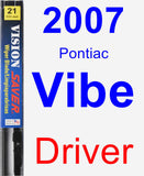 Driver Wiper Blade for 2007 Pontiac Vibe - Vision Saver