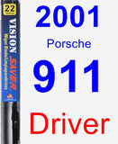 Driver Wiper Blade for 2001 Porsche 911 - Vision Saver