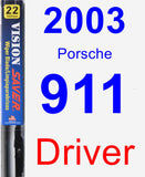 Driver Wiper Blade for 2003 Porsche 911 - Vision Saver