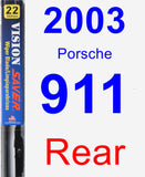 Rear Wiper Blade for 2003 Porsche 911 - Vision Saver
