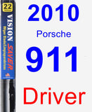 Driver Wiper Blade for 2010 Porsche 911 - Vision Saver