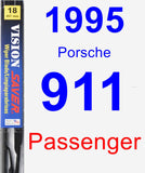 Passenger Wiper Blade for 1995 Porsche 911 - Vision Saver