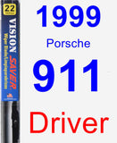 Driver Wiper Blade for 1999 Porsche 911 - Vision Saver