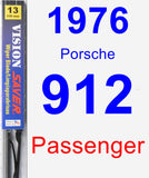 Passenger Wiper Blade for 1976 Porsche 912 - Vision Saver