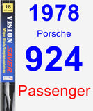 Passenger Wiper Blade for 1978 Porsche 924 - Vision Saver