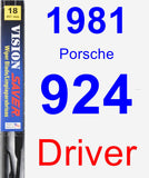 Driver Wiper Blade for 1981 Porsche 924 - Vision Saver