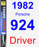 Driver Wiper Blade for 1982 Porsche 924 - Vision Saver