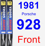 Front Wiper Blade Pack for 1981 Porsche 928 - Vision Saver