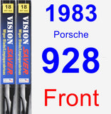 Front Wiper Blade Pack for 1983 Porsche 928 - Vision Saver