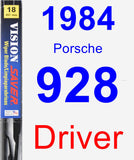 Driver Wiper Blade for 1984 Porsche 928 - Vision Saver