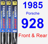 Front & Rear Wiper Blade Pack for 1985 Porsche 928 - Vision Saver