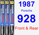 Front & Rear Wiper Blade Pack for 1987 Porsche 928 - Vision Saver