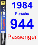 Passenger Wiper Blade for 1984 Porsche 944 - Vision Saver