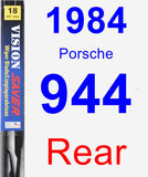 Rear Wiper Blade for 1984 Porsche 944 - Vision Saver