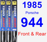 Front & Rear Wiper Blade Pack for 1985 Porsche 944 - Vision Saver