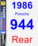 Rear Wiper Blade for 1986 Porsche 944 - Vision Saver