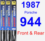 Front & Rear Wiper Blade Pack for 1987 Porsche 944 - Vision Saver