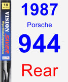 Rear Wiper Blade for 1987 Porsche 944 - Vision Saver