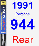 Rear Wiper Blade for 1991 Porsche 944 - Vision Saver