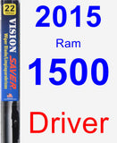 Driver Wiper Blade for 2015 Ram 1500 - Vision Saver