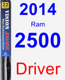 Driver Wiper Blade for 2014 Ram 2500 - Vision Saver