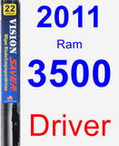 Driver Wiper Blade for 2011 Ram 3500 - Vision Saver