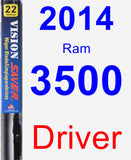 Driver Wiper Blade for 2014 Ram 3500 - Vision Saver