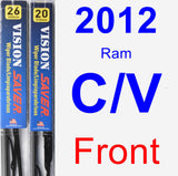 Front Wiper Blade Pack for 2012 Ram C/V - Vision Saver