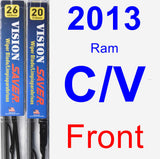 Front Wiper Blade Pack for 2013 Ram C/V - Vision Saver