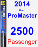 Passenger Wiper Blade for 2014 Ram ProMaster 2500 - Vision Saver