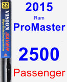 Passenger Wiper Blade for 2015 Ram ProMaster 2500 - Vision Saver