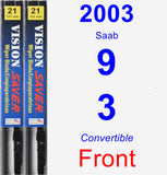 Front Wiper Blade Pack for 2003 Saab 9-3 - Vision Saver