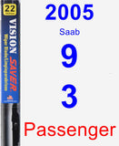 Passenger Wiper Blade for 2005 Saab 9-3 - Vision Saver