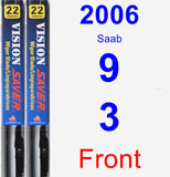 Front Wiper Blade Pack for 2006 Saab 9-3 - Vision Saver