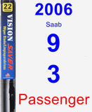 Passenger Wiper Blade for 2006 Saab 9-3 - Vision Saver