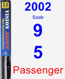 Passenger Wiper Blade for 2002 Saab 9-5 - Vision Saver