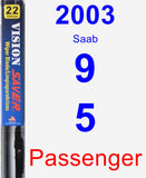 Passenger Wiper Blade for 2003 Saab 9-5 - Vision Saver