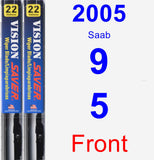 Front Wiper Blade Pack for 2005 Saab 9-5 - Vision Saver