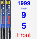 Front Wiper Blade Pack for 1999 Saab 9-5 - Vision Saver