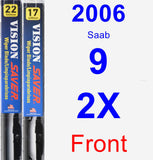 Front Wiper Blade Pack for 2006 Saab 9-2X - Vision Saver