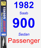 Passenger Wiper Blade for 1982 Saab 900 - Vision Saver