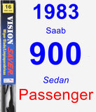 Passenger Wiper Blade for 1983 Saab 900 - Vision Saver