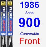 Front Wiper Blade Pack for 1986 Saab 900 - Vision Saver