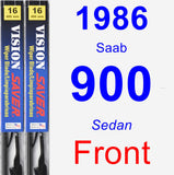 Front Wiper Blade Pack for 1986 Saab 900 - Vision Saver