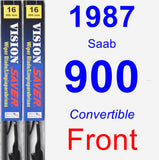 Front Wiper Blade Pack for 1987 Saab 900 - Vision Saver