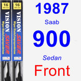 Front Wiper Blade Pack for 1987 Saab 900 - Vision Saver