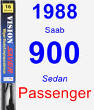 Passenger Wiper Blade for 1988 Saab 900 - Vision Saver