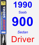 Driver Wiper Blade for 1990 Saab 900 - Vision Saver